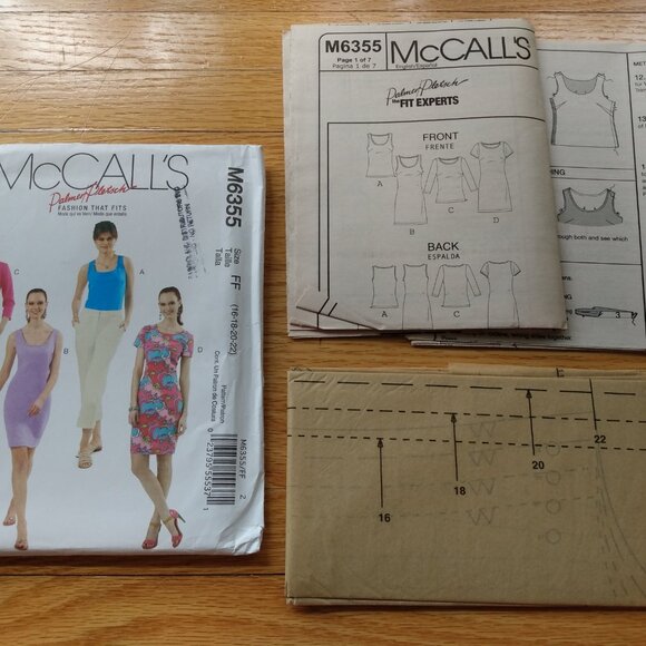 Plus Size 16-22 Tops Dresses Sewing Pattern UNCUT McCall's 6355 - Picture 10 of 13